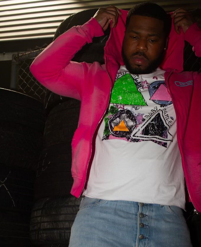 Double Logo Hoodie - Pink