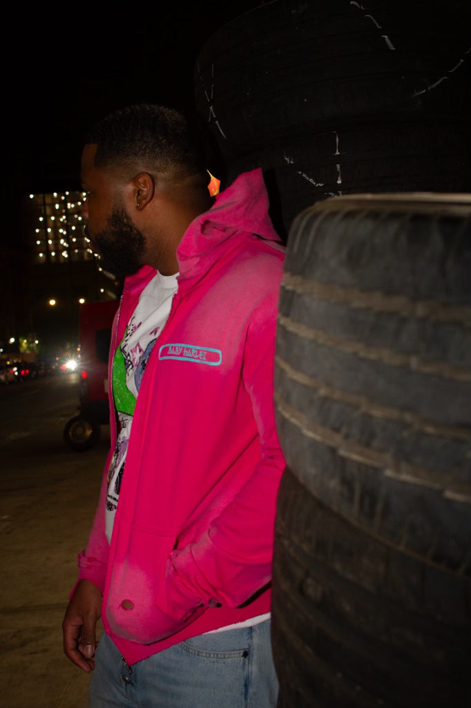 Double Logo Hoodie - Pink