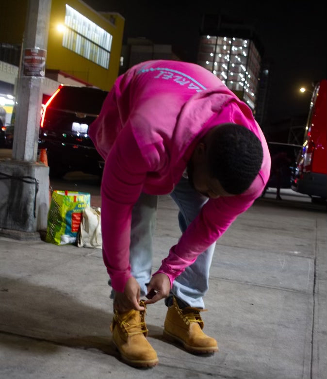 Double Logo Hoodie - Pink