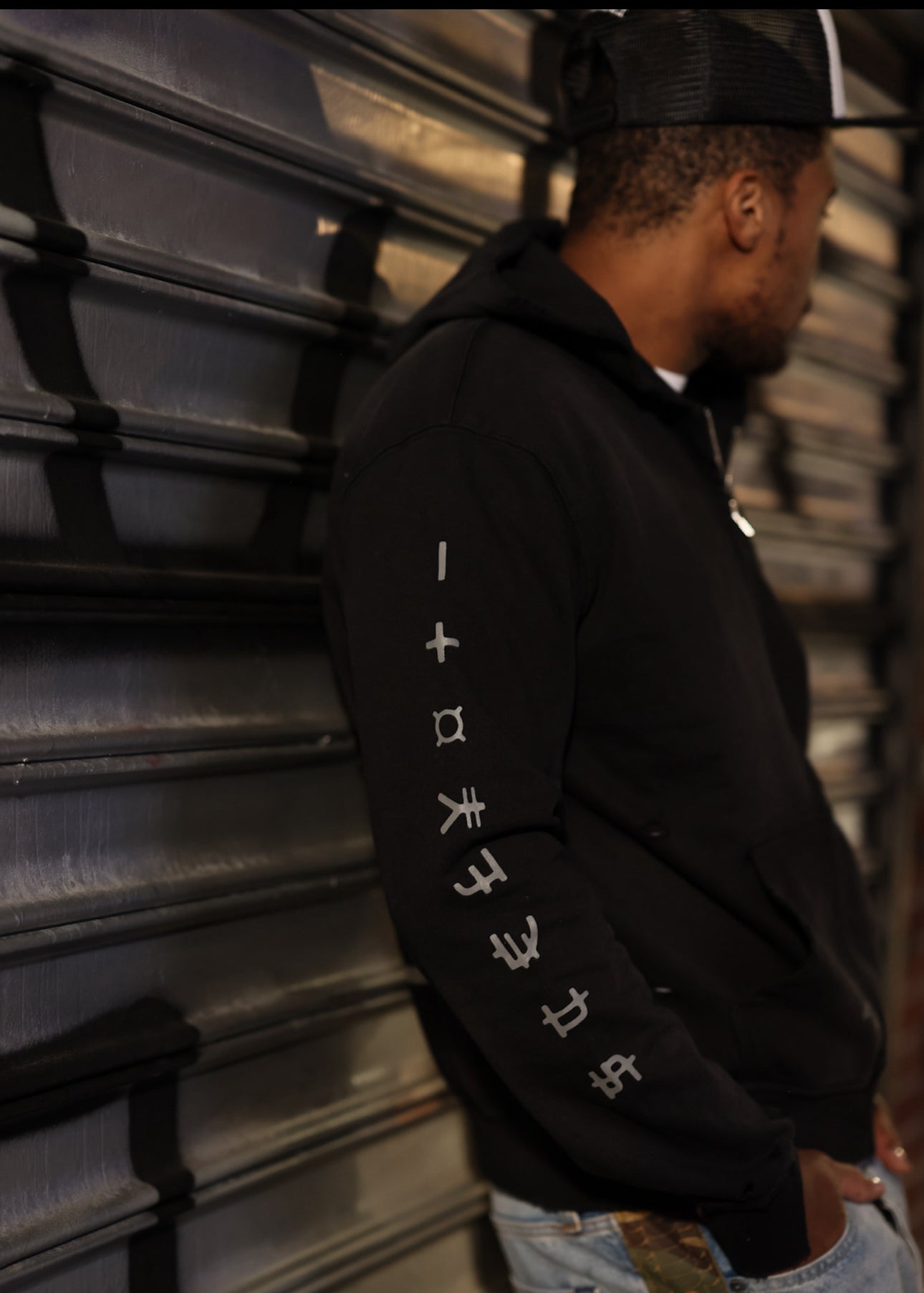 Triple Logo Hoodie - Faded Black