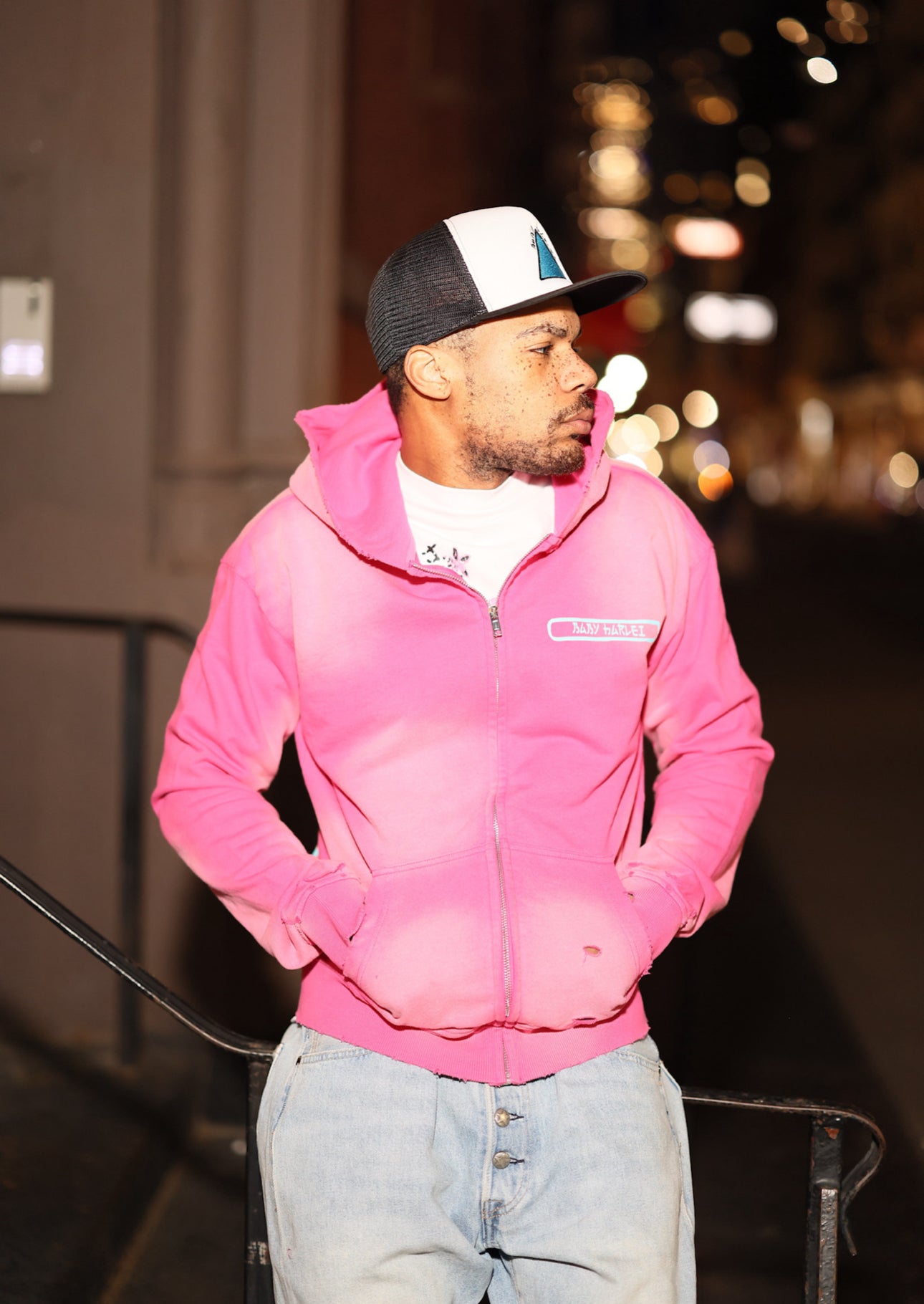 Double Logo Hoodie - Pink