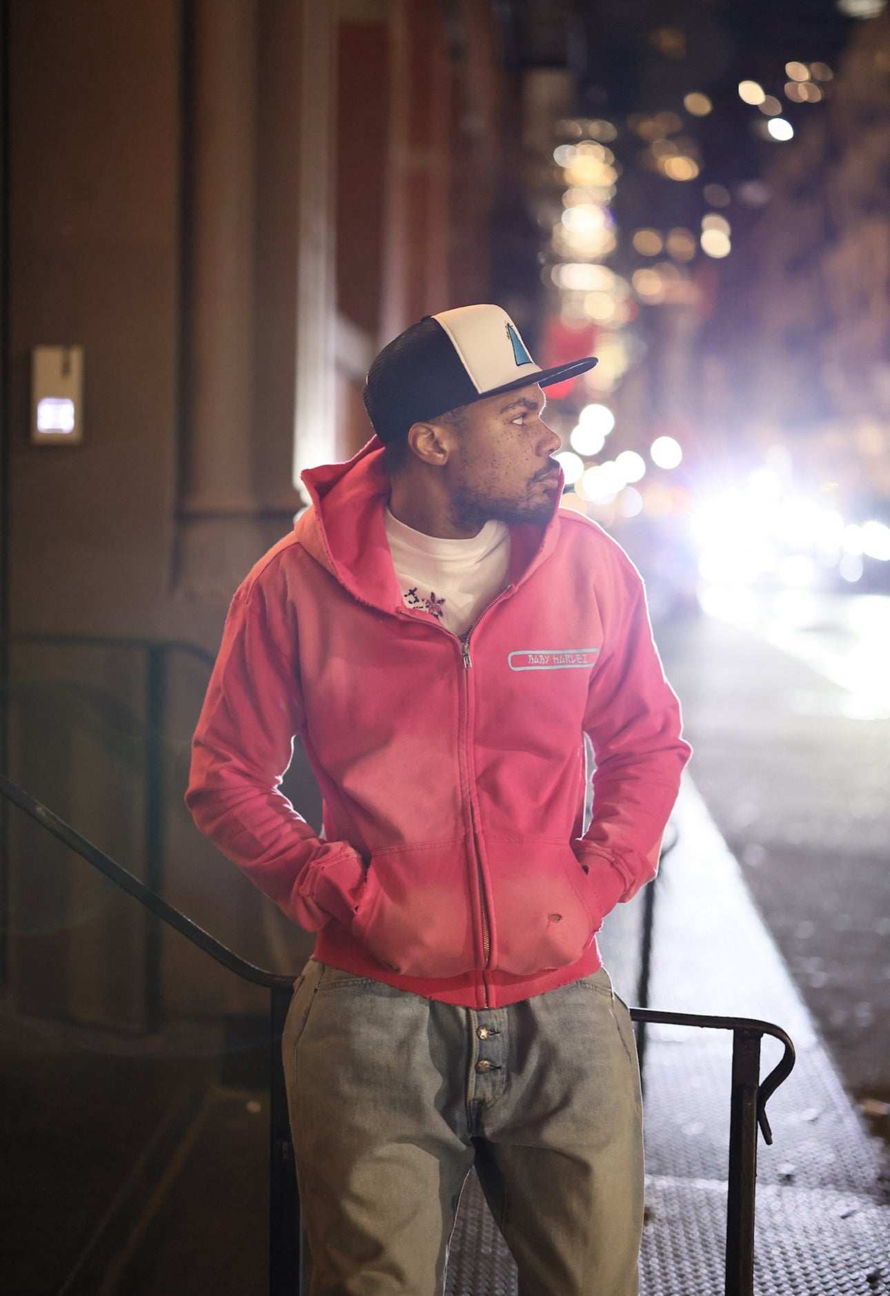 Double Logo Hoodie - Pink