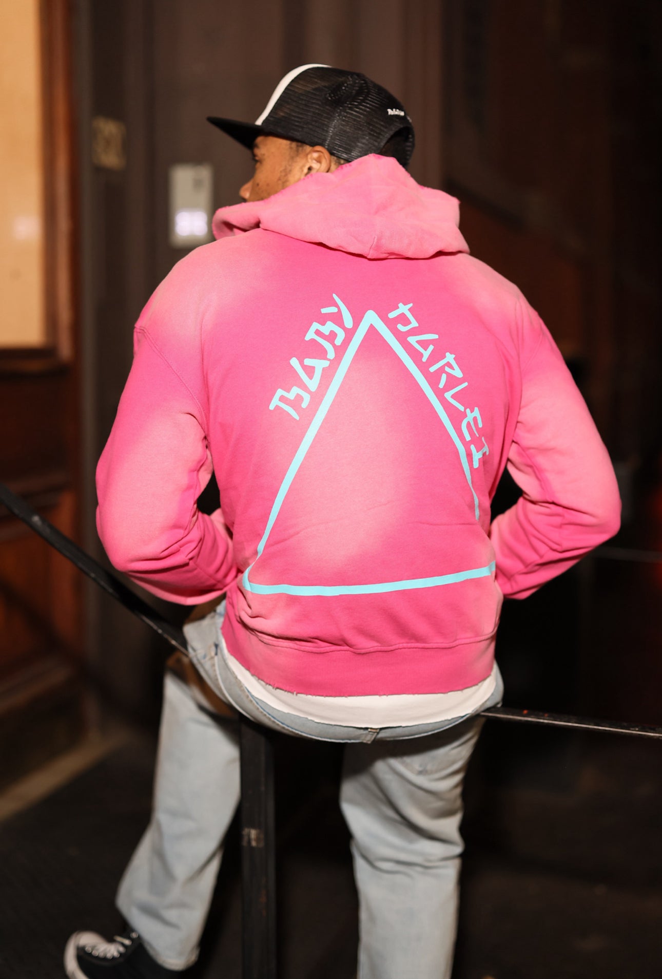 Double Logo Hoodie - Pink