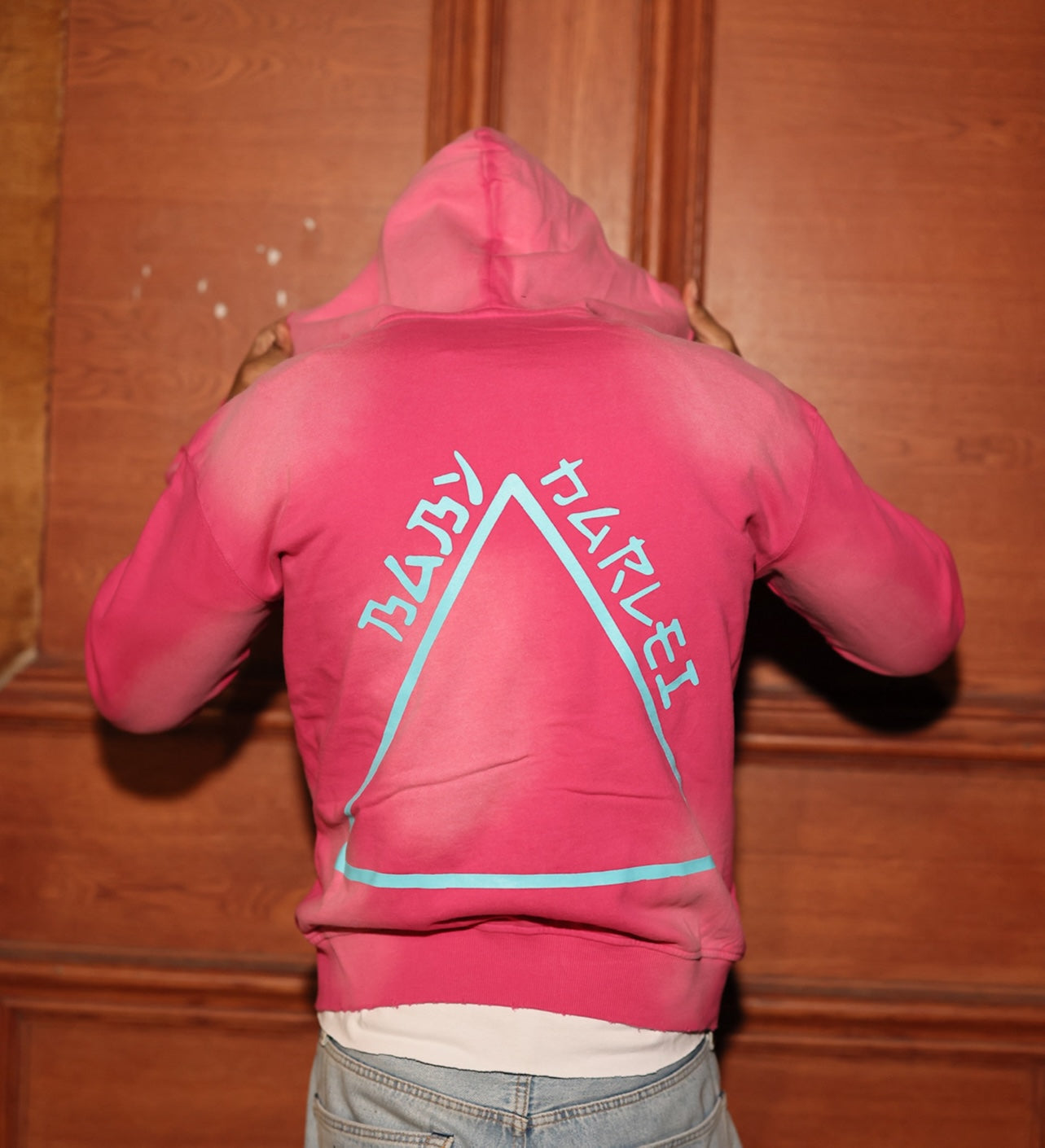 Double Logo Hoodie - Pink