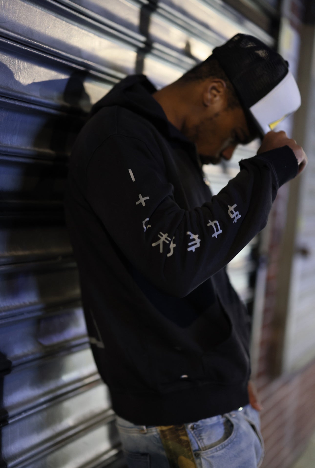 Triple Logo Hoodie - Faded Black
