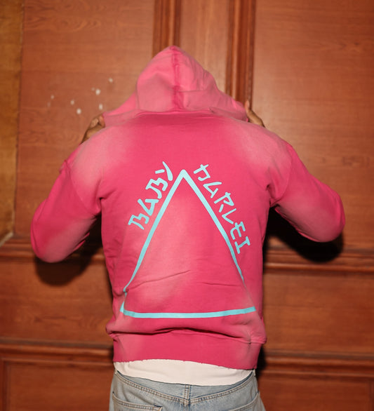 Double Logo Hoodie - Pink